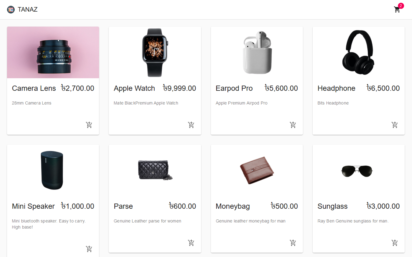Tanaz ecommerce
